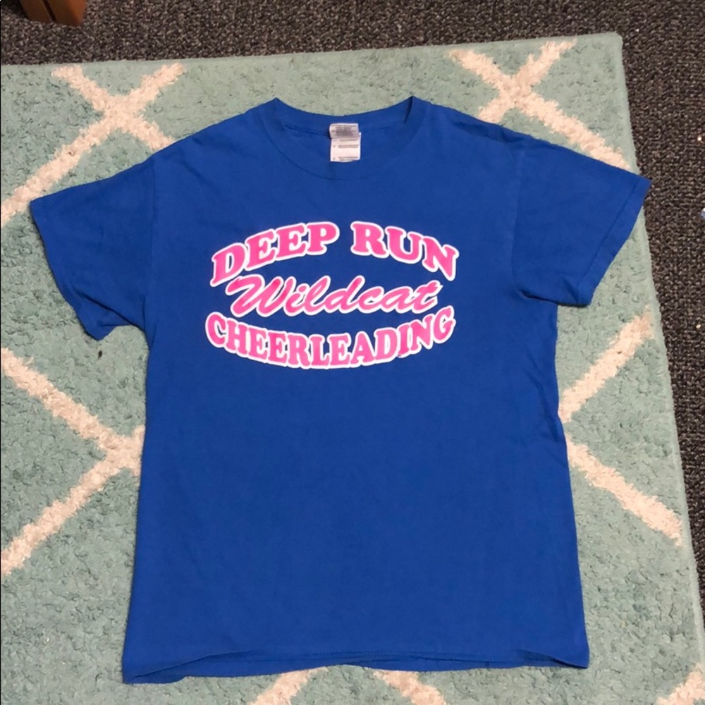 Blue Deep Run Cheerleading T-shirt